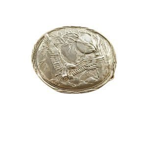 VTG ISS Western Americana Pewter Eagle Belt Buckle Made In USA